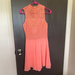 Juniors Coral Romper